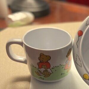 Vintage bowl and cup set - Little Bears